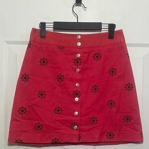Lilly Pulitzer Hot Pink and Navy Nautical Mini Skirt